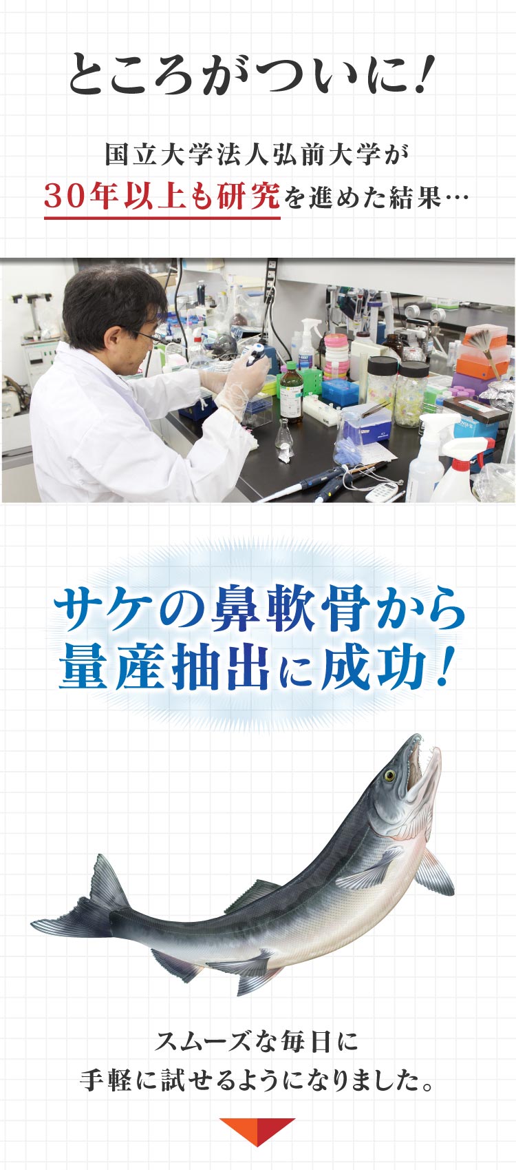 ところがついに！国立大学法人の弘前大学が30年以上も研究を進めた結果…世界で初めて量産抽出に成功！