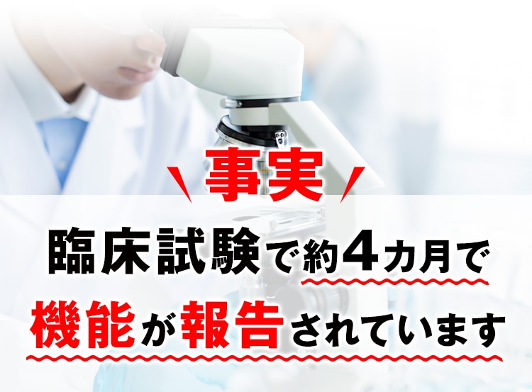 事実 これらの機能は臨床試験で約4カ月で効果が報告されています