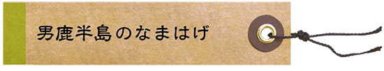 男鹿半島となまはげのタイトルイメージ