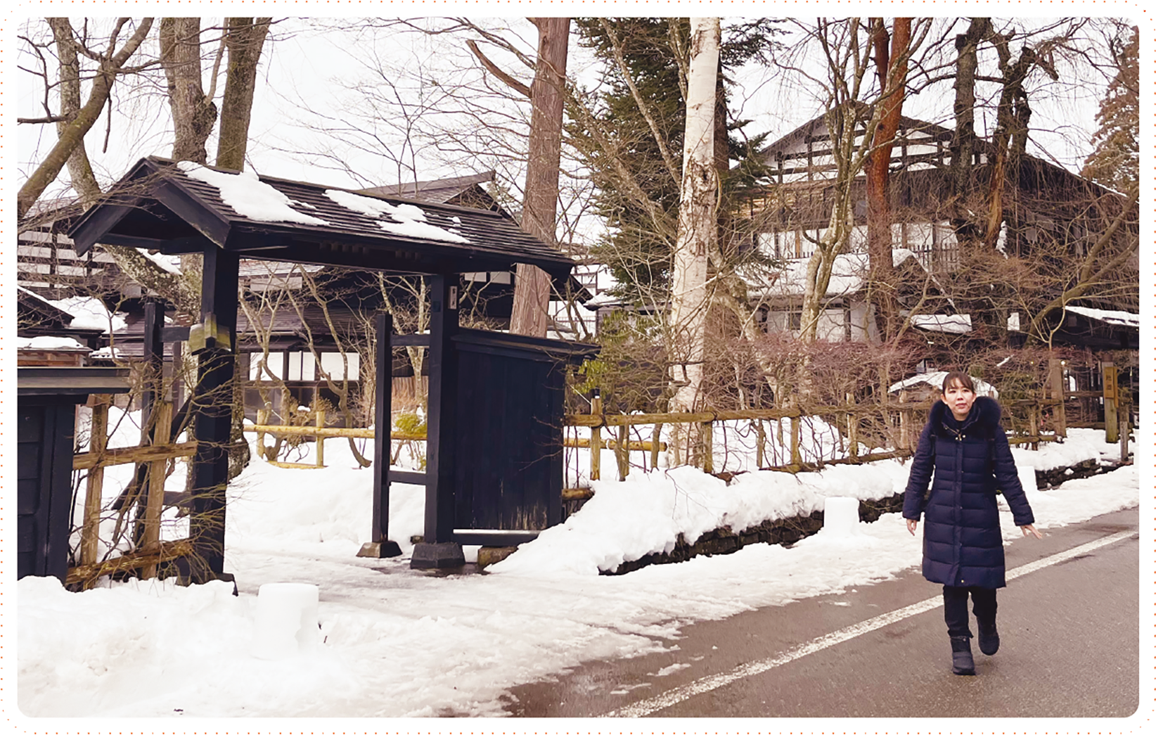 雪景色の角館 武家屋敷通り
