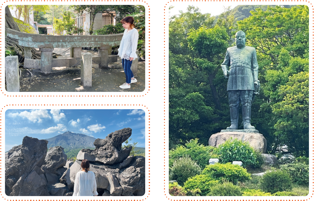 桜島周辺スポット（黒神埋没鳥居・溶岩展望など）