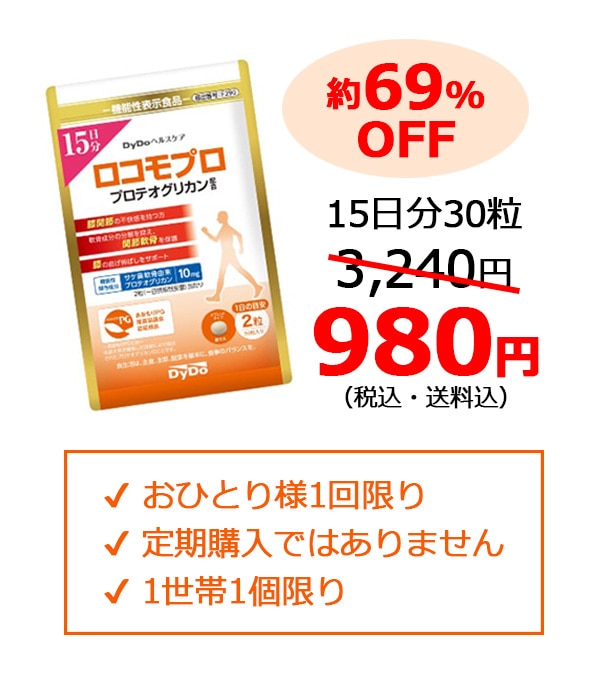 約69%OFF　3,240円→980円(税込・送料込)