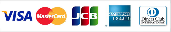 VISA MasterCard JCB AMERICAN EXPRESS Diners Club International